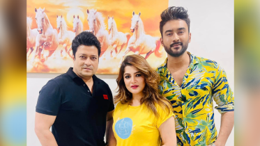 Ferdous, Roshan and Srabanti Chatterjee in tollywood film "Mir Jafar chapter 2" 