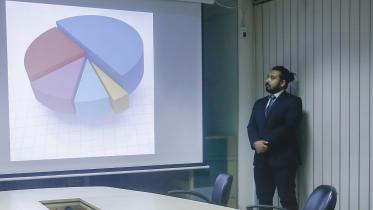 A university club presentation.