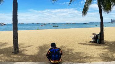 Person on vacation