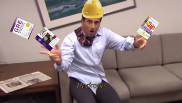 Screencap of Michael Scott from The Office with elements imposed on top.  