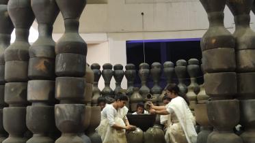 Welcoming rain, and life at Dhaka Art Summit 2023 