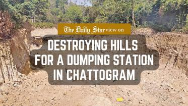 Destroying hills for a dumping station in Chattogram