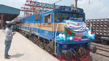 first train trial on Padma Bridge
