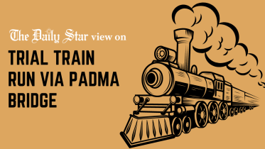 First trial run of train via Padma bridge 