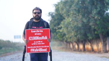 Delhi-based social worker raises awareness on blood donation