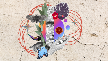 Collage consisting of various elements.