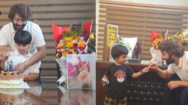 Shakib khan spends eid with his sons