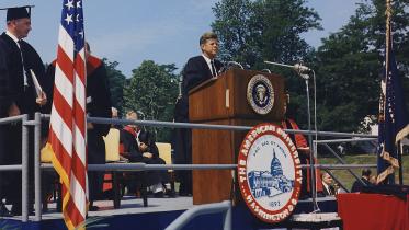 US President John F Kennedy