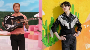 Ryan Gosling gifts BTS’ Jimin a guitar from ‘Barbie’ movie