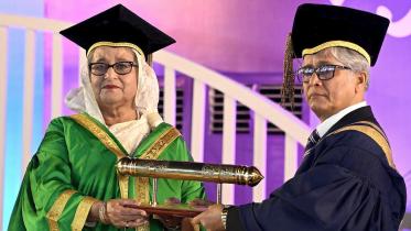 Gain knowledge and practice science, PM tells youth at DU Special Convocation
