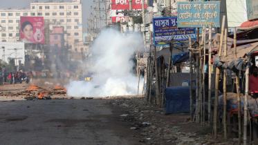 RMG workers’ demo: Police use tear gas shells, water cannons to disperse protesters