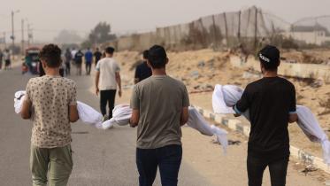 How can children and babies of Gaza be indiscriminately killed and be seen as 'human shields' to justify their murders? PHOTO: AFP