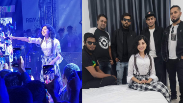 Porshi's electrifying performance in Munshiganj