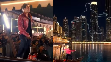'Dunki' fever in Dubai: SRK's trailer, drone show lights up Burj Khalifa