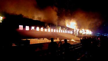 Bangladesh train fire before elections
