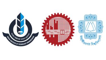 Logos of IIT Bhubaneswar, BUET, and Jahangirnagar University