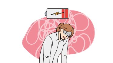 Student dealing with burnout. 