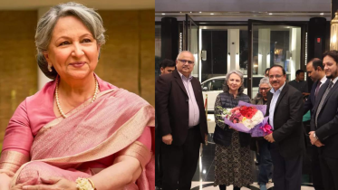 Sharmila Tagore arrives in Dhaka 