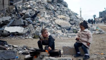 Children starving in Gaza 