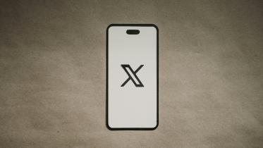 X logo on mobile