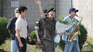 Jin, oldest BTS member, finishes army service in South Korea