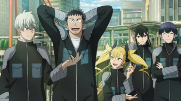 Screen grab from the anime Kaiju No. 8 (2024)