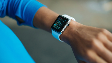 Apple Watch SE on hand