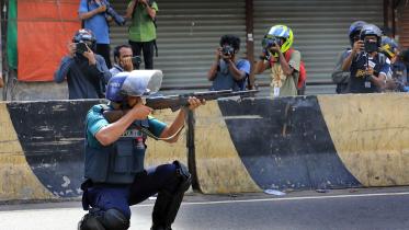 Police violence against quota reform protesters