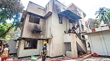 Fire and Vandalism at Bangabandhu House on Dhanmondi 32 During Nationwide Protests