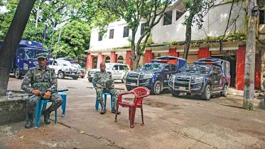 Shahbagh Police Station has resumed operations on a limited scale, with Ansar and VDP