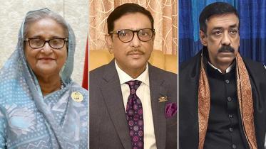Sheikh Hasina, Obaidul Quader and Shamim Osman