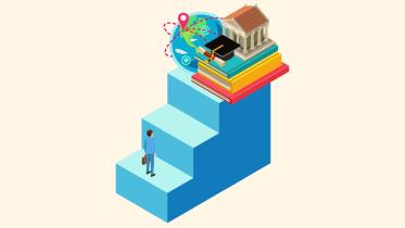 Graphical representation of securing scholarships.