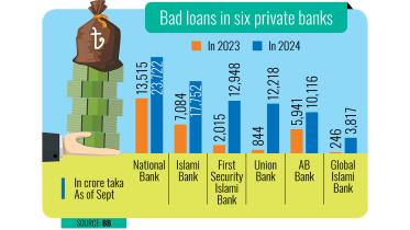 bad loans in six private banks