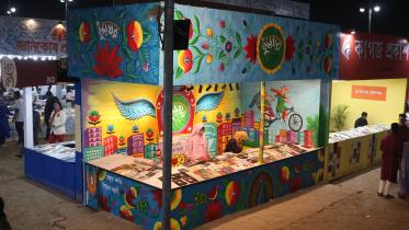 rickshaw art stall at Ekushey book fair