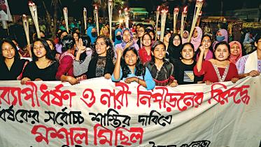 Eden College torch procession rape protest