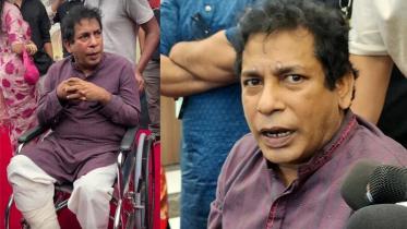 Mosharraf Karim attends ‘Chokkor 302’ premiere in a wheelchair