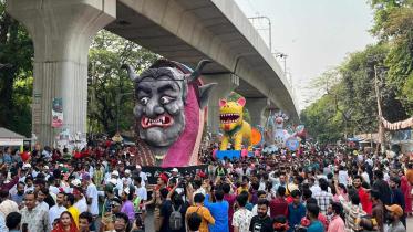 Portrait of Fascism Sheikh Hasina artwork Borsho Boron Anondo Shobhajatra