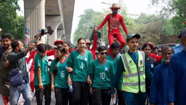 Bangladesh women's football team Pahela Baishakh 2025