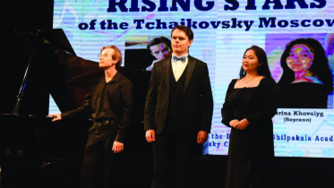 Three Russian artistes take the Shilpakala stage for a musical evening