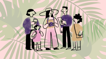Graphical representation of a family getaway