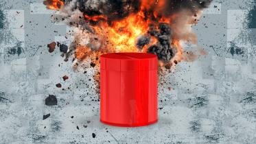 crude bomb blasts in Dhaka today