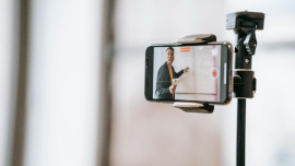Phone webcam online class
