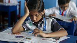 A child reading a book