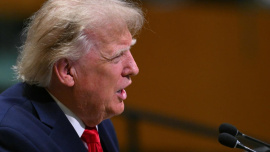 US President Donald Trump said he was deciding whether to 'annihilate' Iran. Photo: AFP