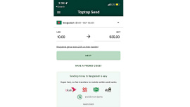 Taptap Send mobile app interface