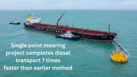 Single point mooring transports 60,000 tonnes diesel in 35 hours