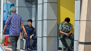 ATM Booth Security guard