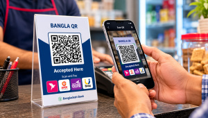Bangla QR payment system in Bangladesh