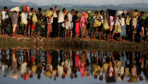 1. Rohingya refugees carry their belongings as they flee Myanmar for Bangladesh.png