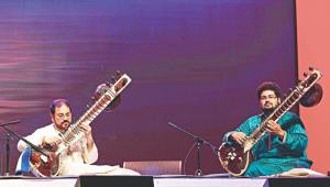 Father-son duo Pt. Kushal Das and Kalyanjit Das 